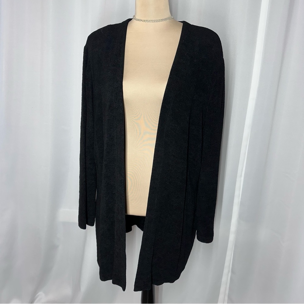 Joseph Ribkoff Cardigan Jacket Sz 18 Open Front Textured Knit Canada Union Made